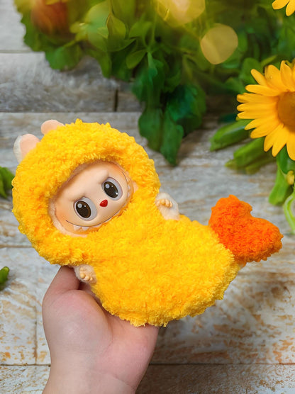 Tempura Shrimp Labubu Crochet Outfit PDF Pattern – Funny Food Costume Amigurumi Clothes, Labubu Doll Dress Gift Idea, Fits Labubu Gen 1/2/3