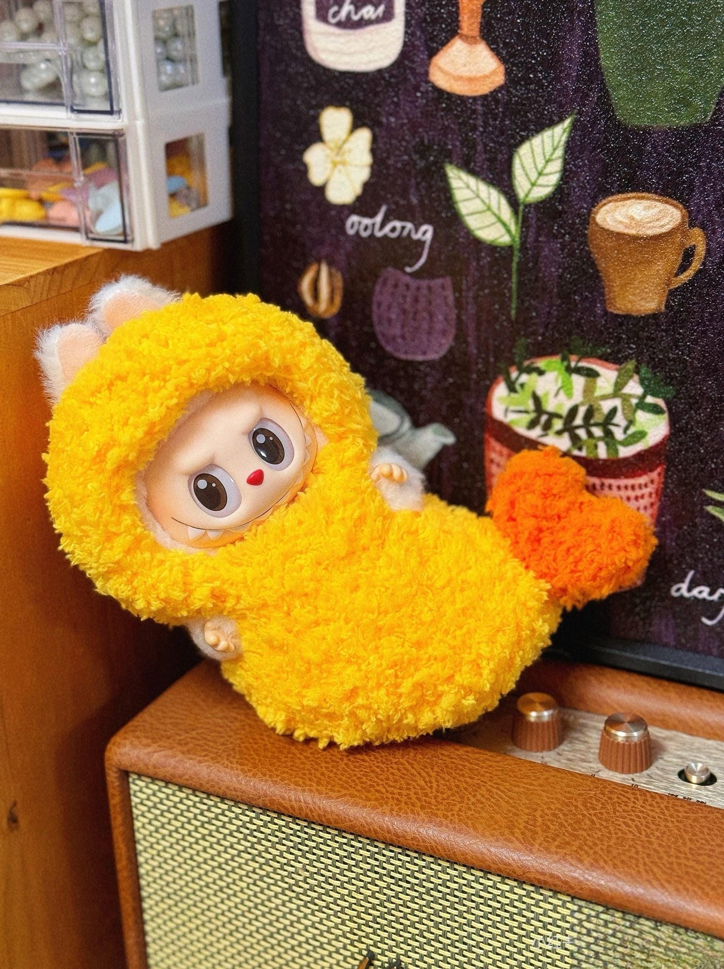 Tempura Shrimp Labubu Crochet Outfit PDF Pattern – Funny Food Costume Amigurumi Clothes, Labubu Doll Dress Gift Idea, Fits Labubu Gen 1/2/3