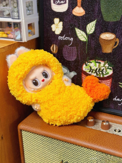 Tempura Shrimp Labubu Crochet Outfit PDF Pattern – Funny Food Costume Amigurumi Clothes, Labubu Doll Dress Gift Idea, Fits Labubu Gen 1/2/3