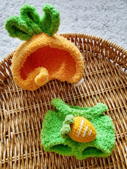Labubu Carrot Outfit Crochet Pattern – Amigurumi Doll Costume PDF – Cute Animal Dress-Up Clothes for Plush Toy – Fits Labubu Gen 1/2/3