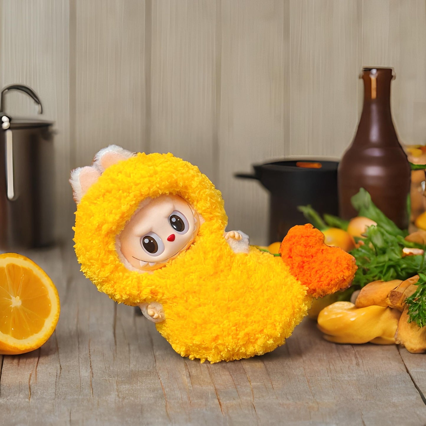 Tempura Shrimp Labubu Crochet Outfit PDF Pattern – Funny Food Costume Amigurumi Clothes, Labubu Doll Dress Gift Idea, Fits Labubu Gen 1/2/3