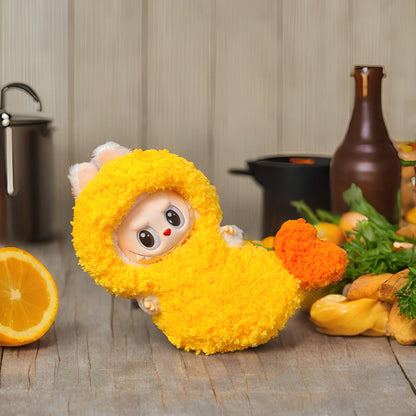 Tempura Shrimp Labubu Crochet Outfit PDF Pattern – Funny Food Costume Amigurumi Clothes, Labubu Doll Dress Gift Idea, Fits Labubu Gen 1/2/3