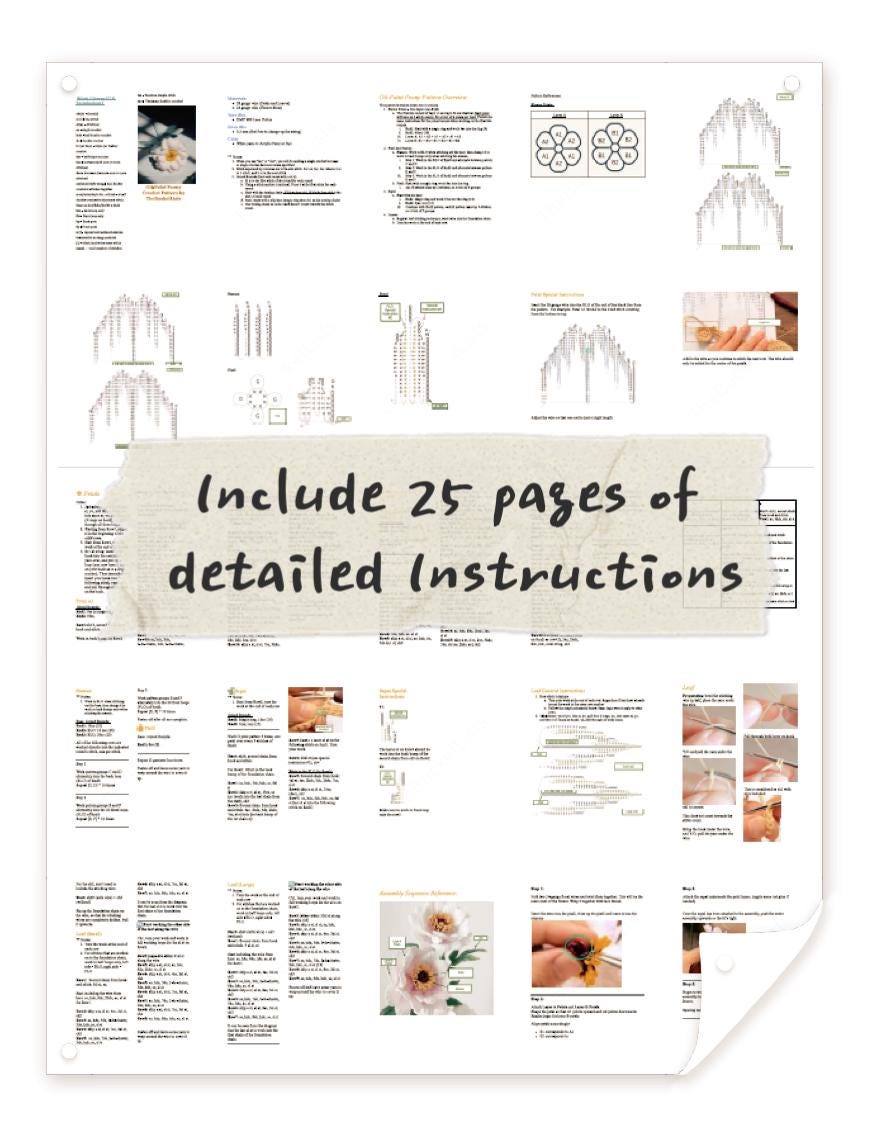 PDF Peony Micro Crochet Pattern