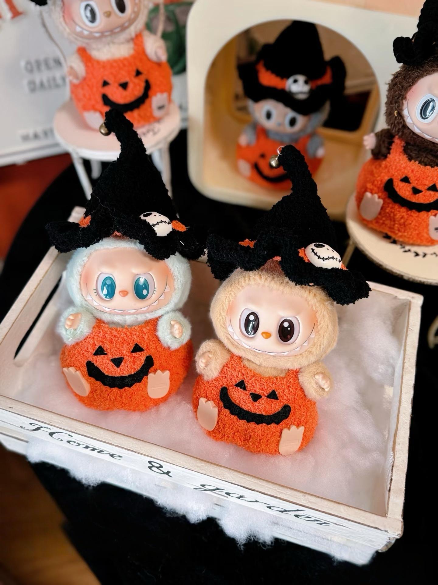 Pumpkin Labubu Crochet Pattern PDF – Halloween Witch Costume for Plush Doll – Amigurumi Outfit for Labubu Fans – Fits Labubu Gen 1/2/3
