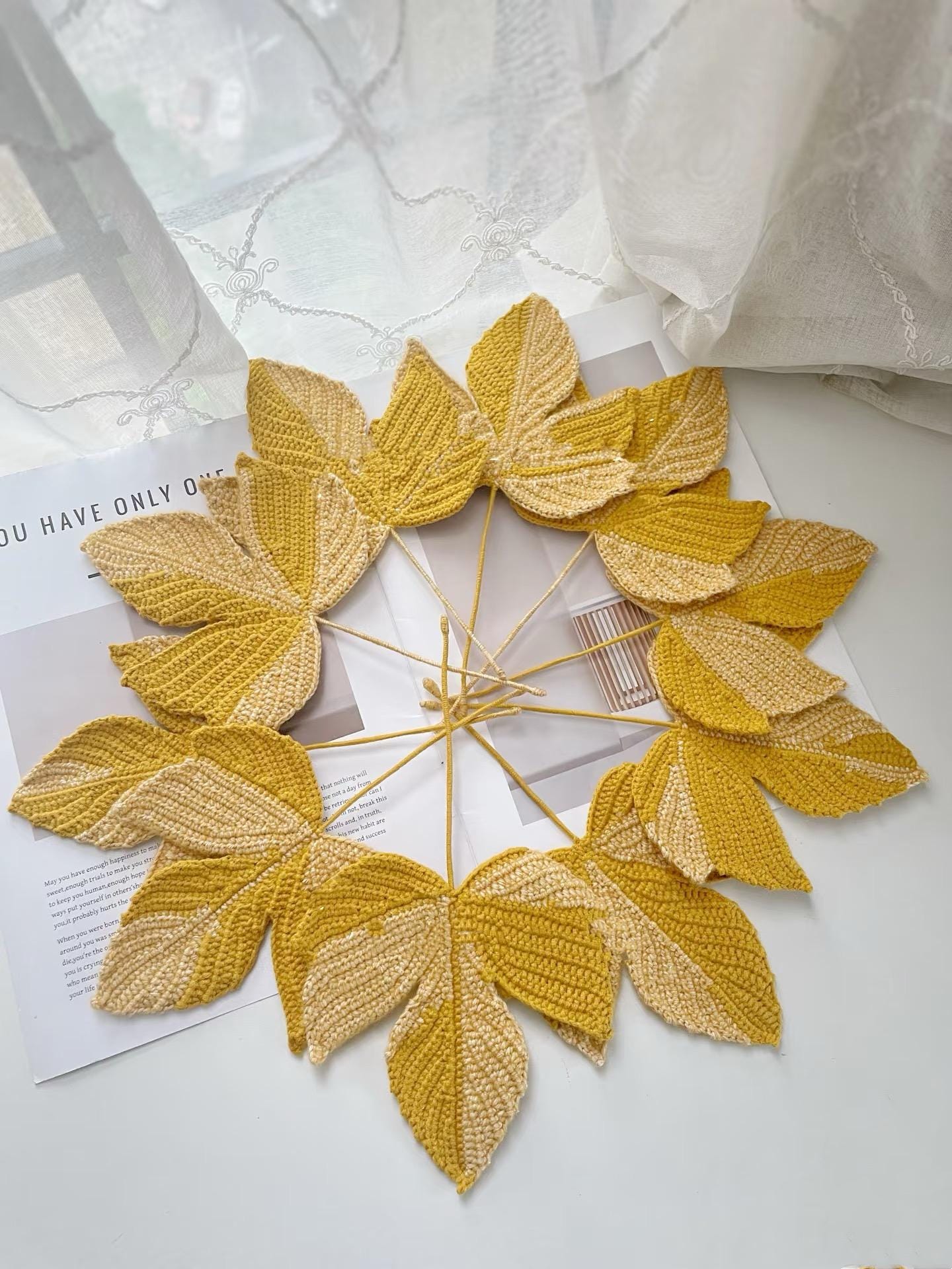 Crochet Autumn Leaf Pattern - Sycamore Leaf - DIY Thanksgiving Decor, Unique fall gifts,