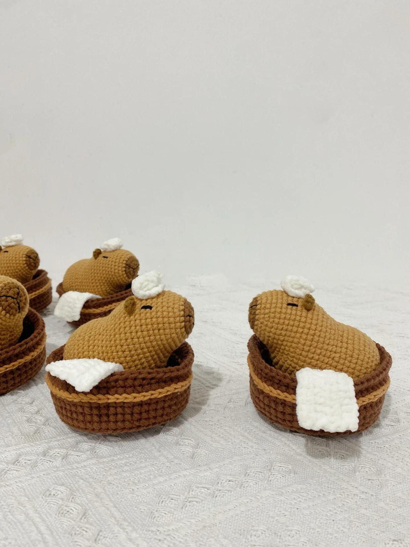 Bathing Capybara taking a bath crochet pattern, special handmade gifts