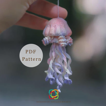 PDF Jellyfish micro crochet Pattern, handmade for Christmas gifts