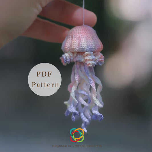 PDF Jellyfish micro crochet Pattern, handmade for Christmas gifts