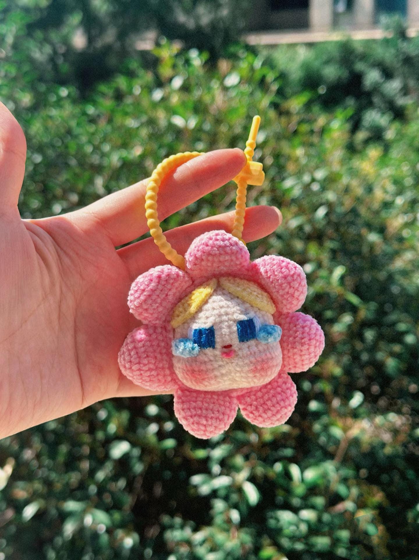 Crybaby Keychain Flower Girl Crochet Pattern – Cute Amigurumi Keychain PDF, Emotional Plushie Bag Charm, Kawaii Handmade Gift Idea