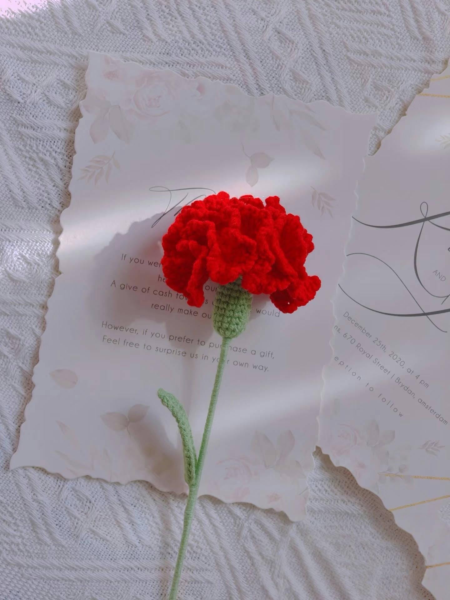 PDF Carnation Flower Crochet Pattern