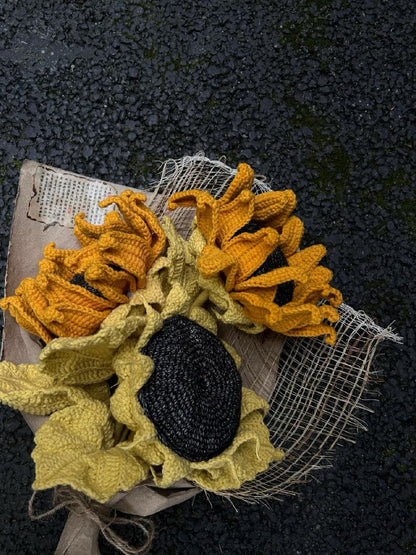 PDF Sunflower bouquet Crochet Pattern