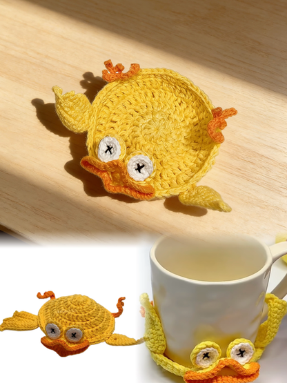 PDF+ Video 14-in-1 Animal Crochet Coaster Pattern Set, Amigurumi Mug Rug, Funny Animal Mug Rugs
