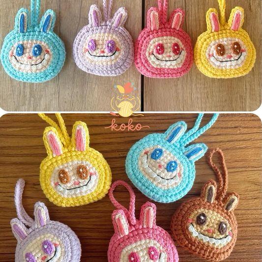 Labubu Inspired Crochet Pouch Pattern – Kawaii Bunny Coin Purse PDF, Keychain  Bag DIY, Cute Handmade Gift Idea – Amigurumi Doll Costume PDF