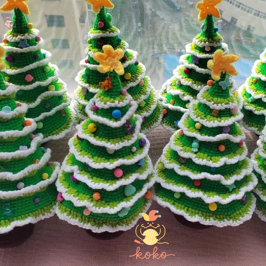 PDF Crochet 7-Layer Christmas tree crochet pattern, handmade for Christmas gifts,