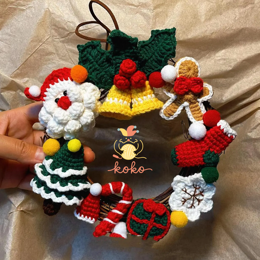 PDF Crochet Christmas wreath crochet pattern, handmade for Christmas gifts,