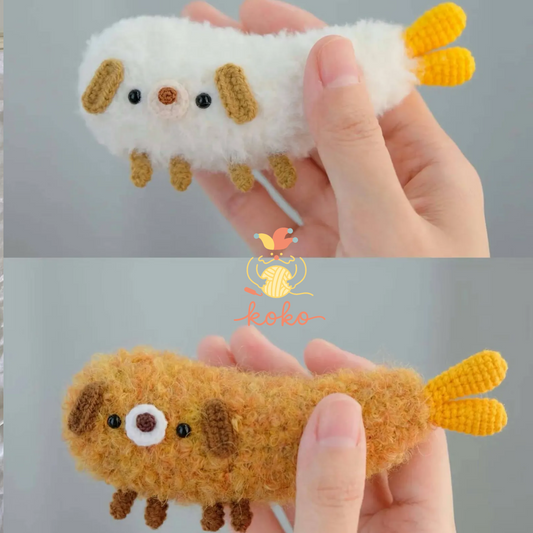 PDF Tempura puppy Crochet Pattern, no sew crochet pattern / amigurumi, Easy Cute dog Pattern
